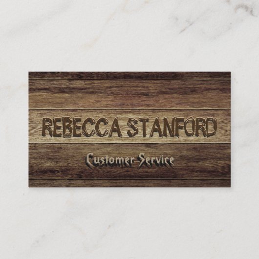 Carte De Visite Arrière - plan en bois (Devant)
