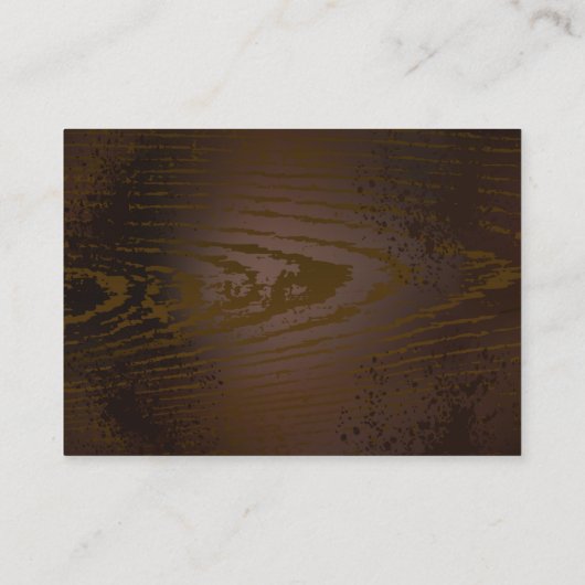 Carte De Visite Arrière - plan en bois avec cheval de mer mécaniqu (Dos)