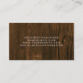 Carte De Visite Arrière - plan en bois ciseaux (Dos)