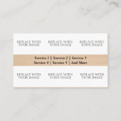 Carte de visite Arrière - plan en bois clair (Dos)