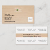 Carte de visite Arrière - plan en bois clair (Devant / Derrière)