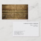 Carte De Visite Arrière - plan en bois de cabine (Devant / Derrière)