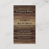 Carte De Visite Arrière - plan en bois de planche (Dos)