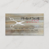 Carte De Visite Arrière - plan en bois élégant #4 de grain de (Dos)