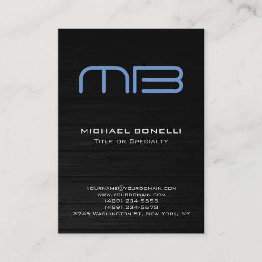 Carte de visite arrière - plan en bois moderne en  (Devant)