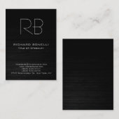 Carte de visite arrière - plan en bois moderne et  (Devant / Derrière)