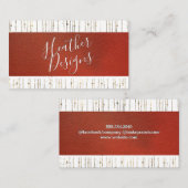 Carte De Visite Arrière - plan en cuir Abstrait Gold Foil (Devant / Derrière)