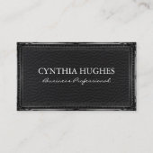 Carte De Visite Arrière - plan en cuir | Black Antique Frame (Devant)