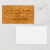 Carte De Visite Arrière - plan en cuir Brown (Devant / Derrière)