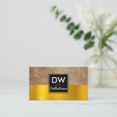 Carte De Visite Arrière - plan en cuir Brown (Debout devant)