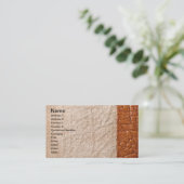 Carte De Visite Arrière - plan en cuir Brown (Debout devant)