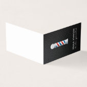 Carte De Visite Arrière - plan en cuir de barbier (Extérieur)