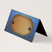 Carte De Visite Arrière - plan en cuir Denim (Dos)