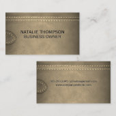 Carte De Visite Arrière - plan en cuir et bracelet (Devant / Derrière)
