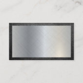 Carte De Visite Arrière - plan en cuir et métal | Sleek (Dos)