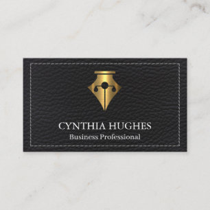 Carte De Visite Arrière - plan en cuir pointu Logo juridique du