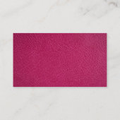 Carte De Visite Arrière - plan en cuir rose chaud (Dos)