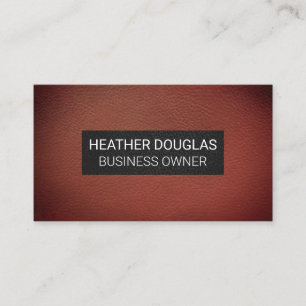 Carte De Visite Arrière - plan en cuir rouge foncé Vignette