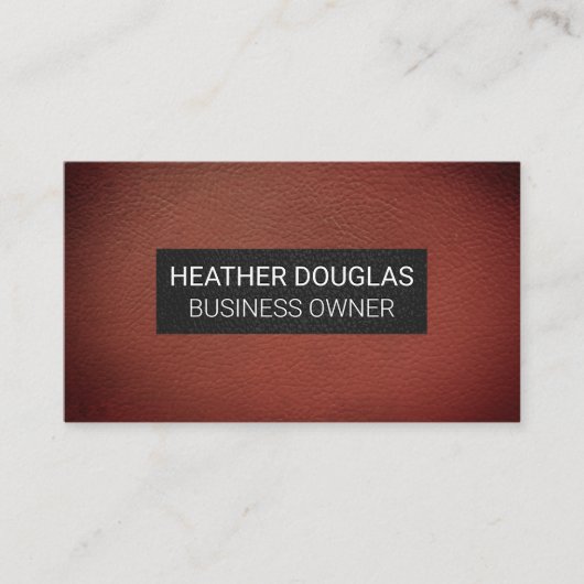Carte De Visite Arrière - plan en cuir rouge foncé Vignette (Devant)