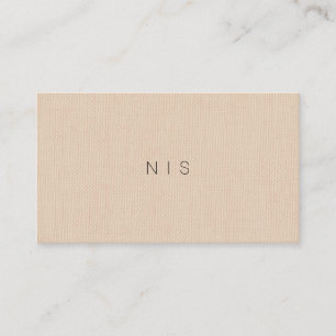 Carte De Visite Arrière - plan en lin Brown minimaliste moderne c