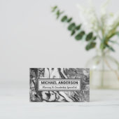 Carte De Visite Arrière - plan en marbre (Debout devant)