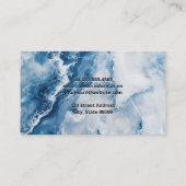 Carte De Visite Arrière - plan en marbre bleu (Dos)