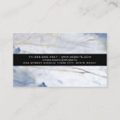 Carte De Visite Arrière - plan en marbre bleu et or (Dos)