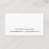 Carte De Visite Arrière - plan en marbre brossé or (Dos)