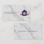 Carte De Visite Arrière - plan en marbre | Logo de Weights Home (Devant / Derrière)