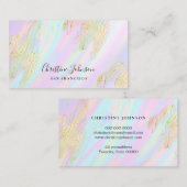 Carte De Visite arrière - plan en marbre pastel (Devant / Derrière)