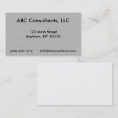 Carte de visite Arrière - plan en métal brossé (Devant / Derrière)