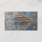 Carte De Visite Arrière - plan en métal rouillé | Vis industrielle (Dos)