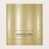Carte de visite arrière - plan en or lisse (Extérieur déplié)