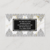 Carte De Visite Arrière - plan en or marbré | Motif Ornat (Dos)