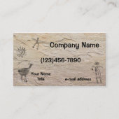 Carte De Visite Arrière - plan en pierre de pétroglyphes antiques (Devant)