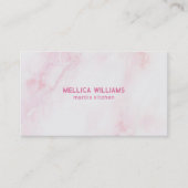 Carte De Visite Arrière - plan en pierre rose douce et Marbre blan (Devant)