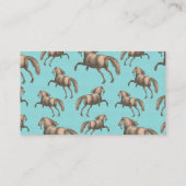 Carte De Visite Arrière - plan espagnol galopant d'Aqua d'étalons (Dos)