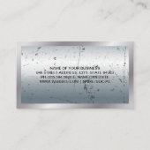 Carte De Visite Arrière - plan et frontière de grunge métallique (Dos)