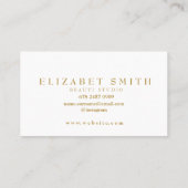 Carte de visite Arrière - plan Faux White Gold (Dos)