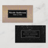 Carte De Visite Arrière - plan Feuille d'or (Devant / Derrière)