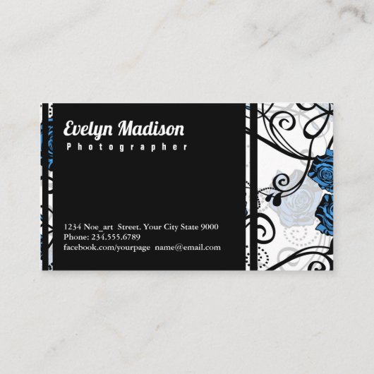 Carte De Visite Arrière - plan Floral Pattern c0945 (Dos)