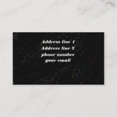 Carte De Visite Arrière - plan frais de galaxie (Dos)