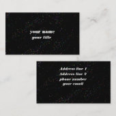 Carte De Visite Arrière - plan frais de galaxie (Devant / Derrière)