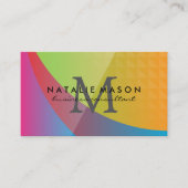 Carte De Visite Arrière - plan géométrique coloré (Devant)