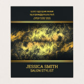 Carte De Visite Arrière - plan Gold Dust (Extérieur déplié)