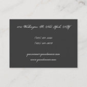 Carte De Visite Arrière - plan gris de qualité unique (Dos)