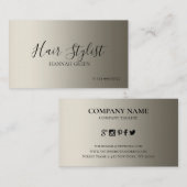 Carte De Visite Arrière - plan gris dégradé (Devant / Derrière)