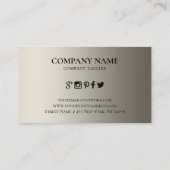 Carte De Visite Arrière - plan gris dégradé (Dos)