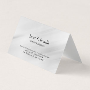 Carte De Visite Arrière - plan gris élégant Plain simple professio