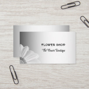 Carte De Visite Arrière - plan gris flou Fleur Gerbera floue